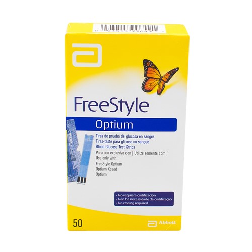 FreeStyle Optium Tira Teste com 50 Unidades