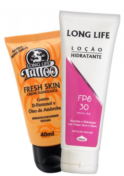 Fresh Skin 40 Ml + Loção Hidratante FPS 30 100 Ml - Tattoo Long Life