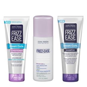 Frizz-Ease Dream Curls John Frieda - Condicionador + Ativador de Cachos + Shampoo Hidratante KIt