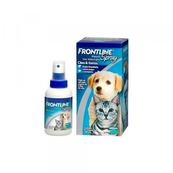 Frontline Spray - Antipulgas e Carrapatos para Cães e Gatos - Merial