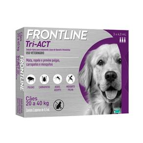 Frontline Tri-Act 20 a 40kg 4ml Merial 3 Pipetas