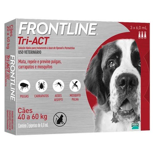 Frontline Tri-act para Cães de 40 a 60 Kg com 3 Und