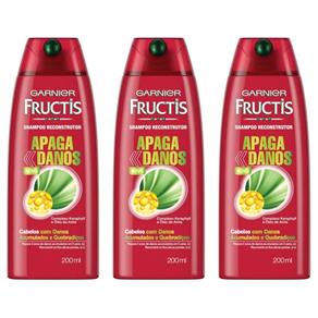 Fructis Apaga Danos Shampoo 200ml - Kit com 03