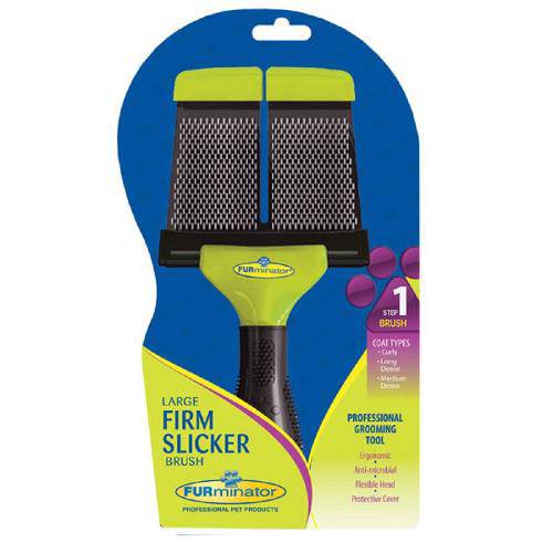 Furminator Firm Slicker Brush Large - Escova Dupla Firme Grande