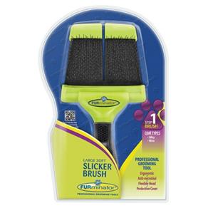 Furminator Slicker Brush - Escova Dupla Macia Grande