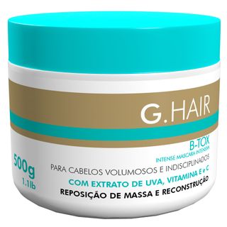 G.Hair B-Tox Reposição de Massa e Reconstrução - Máscara de Reconstrução 500g
