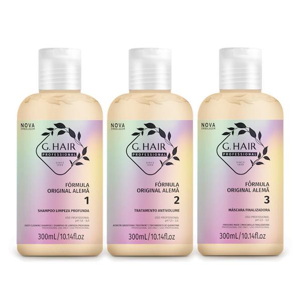 G. Hair Fórmula Alemã Kit Shampoo + Tratamento + Máscara - G.Hair