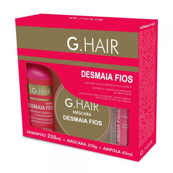 G.Hair Kit Desmaia Fios Shampoo, Máscara e Ampola