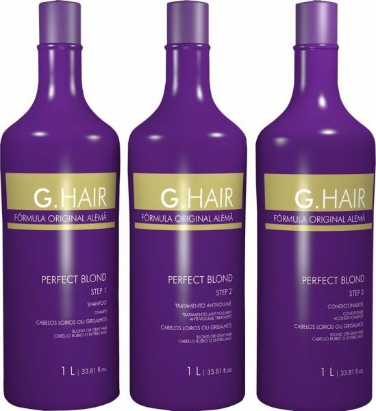 G Hair - Kit Escova Progressiva Shampoo + Condicionador+tratamento Perfect Blond - Ghair