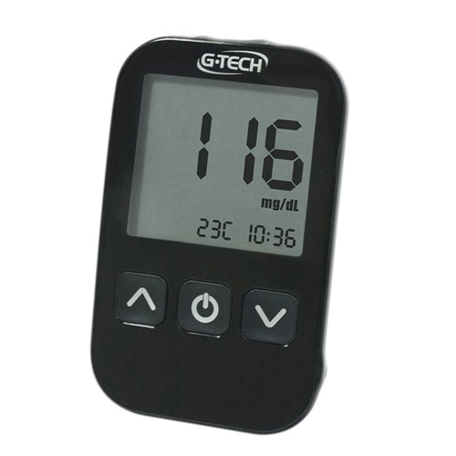 G-Tech Lite Kit Monitor de Glicemia com 1 Monitor + 1 Lancetador + Lancetas + 100 Tiras Teste