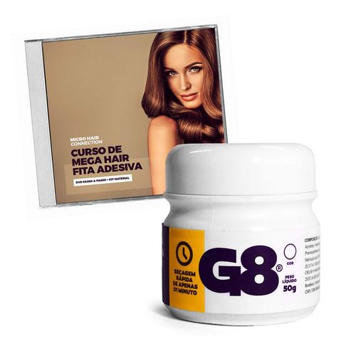 Mega Hair Fita Adesiva Curso de Confecção em DVD mais Cola G8