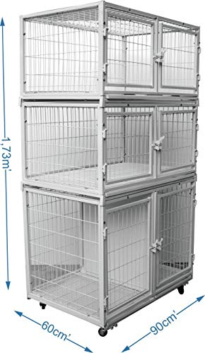 Gaiola Canil Cães e Gatos 4 Lugares-modular