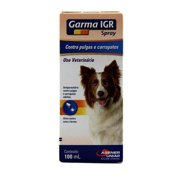 Garma IGR 100 Ml Spray Antiparasitário para Cães - Agener União