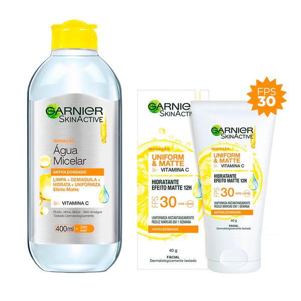 Garnier Skin Cuidados Faciais Anti-oleosidade Kit Água Micelar + Hidratante Facial Matte