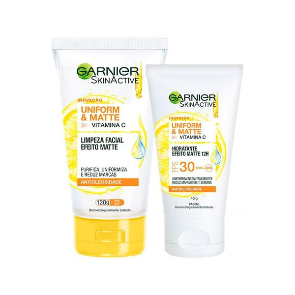 Garnier Skin Cuidados Faciais Kit Hidratante Facial + Limpeza Facial
