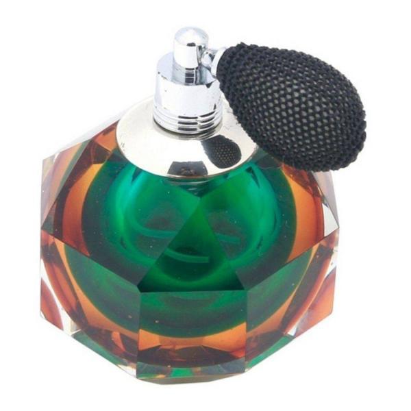 Garrafa de Vidro para Perfume com Borrifador 6,5Cmx6,5Cmx8cm Rojemac Verde