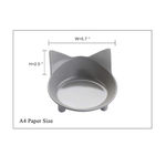 Gato bonito Forma Cat Food Bowls antiderrapante Pet Dog Cat Água Food Supplies Dish Pet