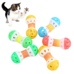 Gatos Para Animais De Estimação Gatinho Oco Primavera Bell Ball Interactive Chew Scratch Playing Toy
