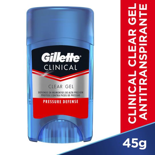 Gel Antitranspirante Gillette Clinical Pressure Defense 45g