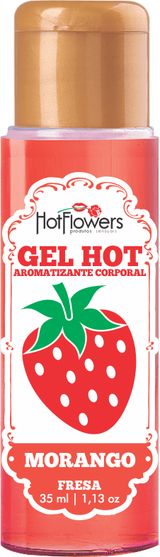 Gel Aromatizante Hot Morango - Hot Flowers