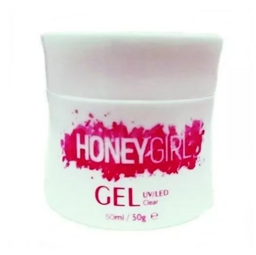 Gel Clear Transparente Honey Girl 50 Gr para Unhas Gel e Acrigel - Rosa