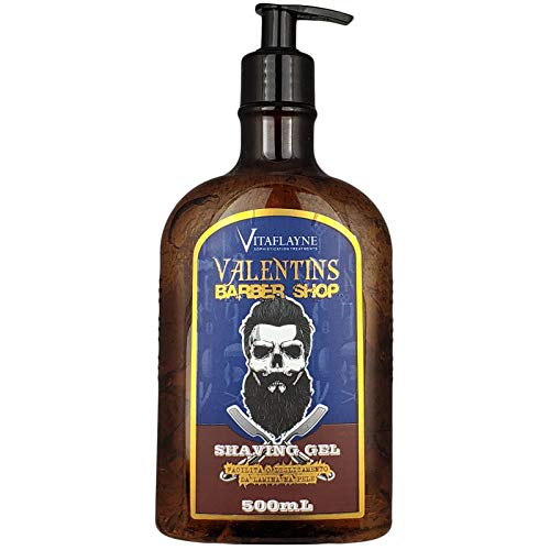 Gel de Barbear Shaving Valentins Barber Shop Facilita do Deslizamento da Lâmina 500ml - Vitaflayne