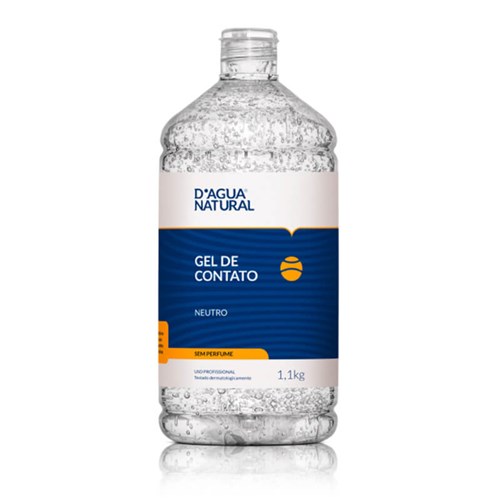 Gel de Contato Neutro Sem Perfume D'água Natural - 1,1Kg