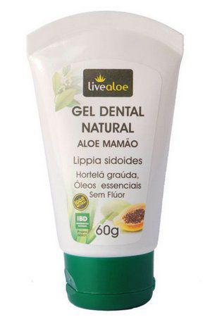 Gel Dental Natural Aloe Mamão 60g Livealoe
