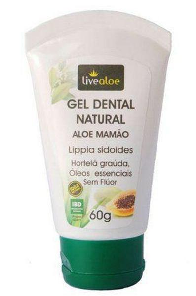 Gel Dental Natural Aloe Mamão 70g Livealoe