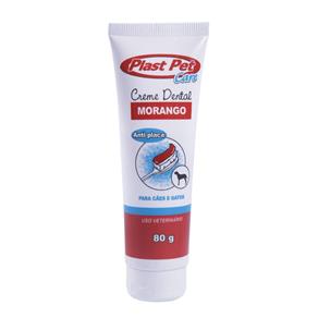 Gel Dental Plast Pet Care Creme Morango 80 Gr