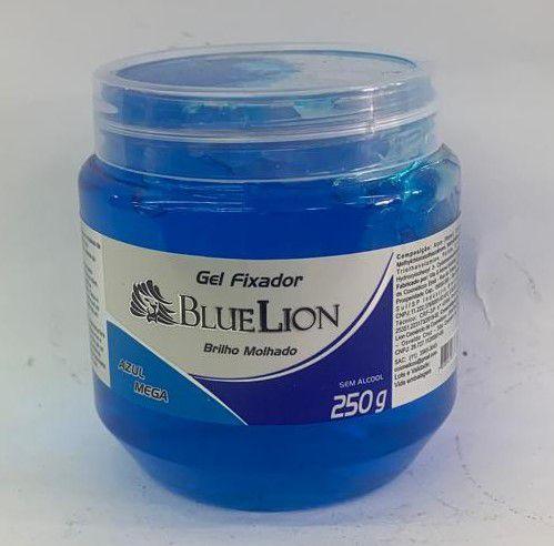 Gel Fixador Blue Lion Azul Mega Brilho Molhado 250g