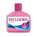 Gel Fixador Ny Looks Rosa Forte Fixação Com 240 Gramarelos - Brilho Molhado