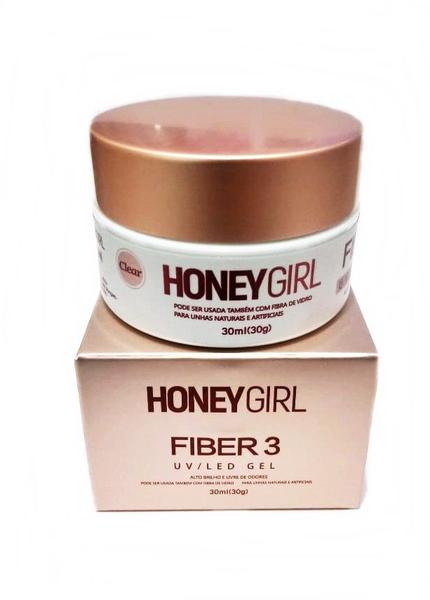 Gel Honey Girl Fiber3 Clear Construção de Unha em Gel Fibra Acrigel 30gr