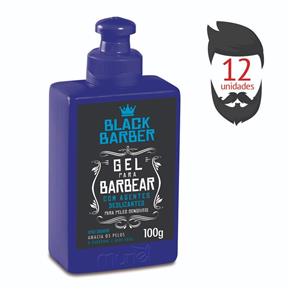 Gel para Barbear Black Barber 100g Atacado C/12un Muriel