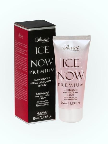 Gel para Massagem Ice Now Premium Morango 35ml - Pessini