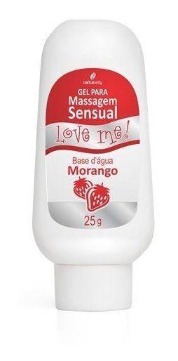 Gel para Massagem Sensual Morango - 25 G - Natublly