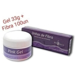 Gel Pink Lu2 33g Piubella + Fibra De Vidro 100un