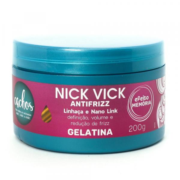 Gelatina Cachos Nick Vick Antifrizz 200g Cabelos Cacheados - Nick Vick