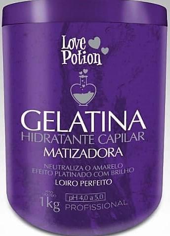 Gelatina Capilar Matizadora Love Potion 1kg - Hidrata e Matiza os Cabelos Loiros - Love Potion Hair Professional