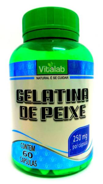 Gelatina de Peixe 250mg 60 Capsulas - Vitalab