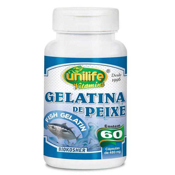 Gelatina de Peixe 60 Cápsulas 480mg Unilife
