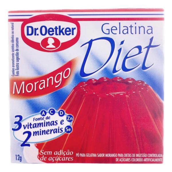 Gelatina Diet Morango Dr. Oetker 12G - Dr Oetker