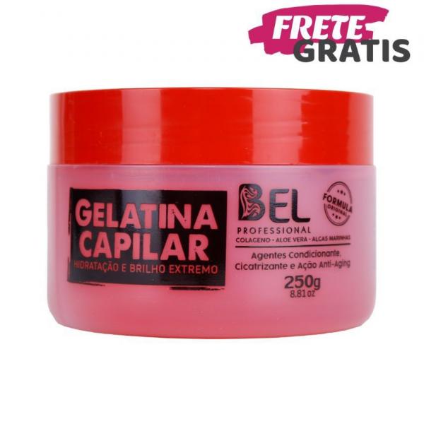 Gelatina Hidratante Capilar Bel 250g com Aloe Vera e Colágeno+ Frete - Bel Professional