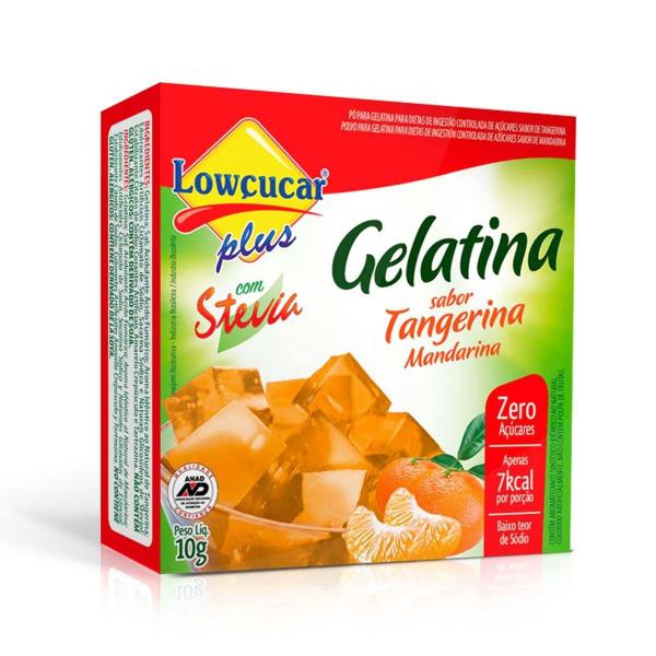Gelatina Lowçucar Plus com Stevia Sabor Tangerina 10g