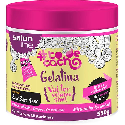 Gelatina Salon Line T-dcacho 550g-pt GELATINA SALON-L T-DCACHO 550G-PT. VAI TER VOL SIM