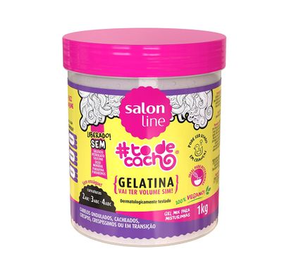 Gelatina Tô de Cacho Vai Ter Volume Sim 1Kg - Salon Line