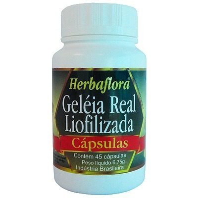 Geléia Real Liofilizada 45 Cápsulas 150Mg Herbaflora