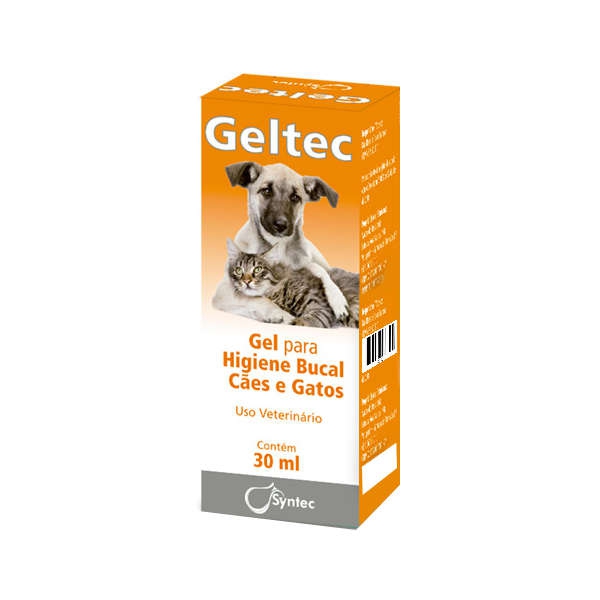 Geltec Gel 30 Ml Higiene Bucal para Cães e Gatos - Syntec
