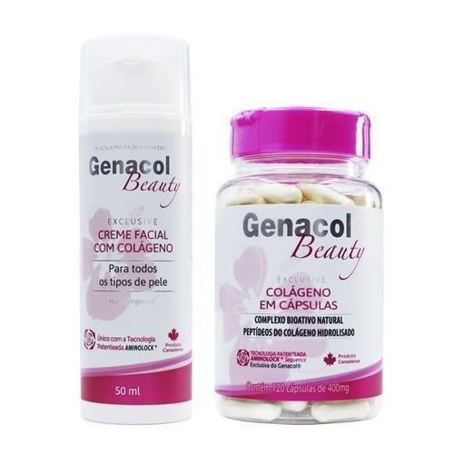 Genacol Beauty Pack (Creme Facial C/ Colágeno 50ml + Colágeno Hidrolisado 120 Cápsulas)