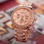 Geneva Women Fashion Luxury Crystal Quartz Watch RG